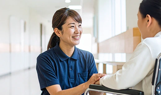 安心して働ける環境を整備する職場の様子