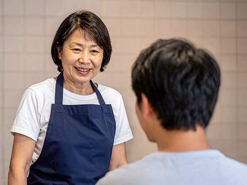 利用者さんのちいさな「できた！」を喜び合える支援の様子